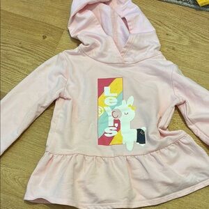 Levi's Pink Peplum Hoodie Sweatshirt